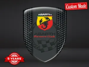 Fiat Abarth Etiqueta Impermeable Estilo Moderna Personalizable